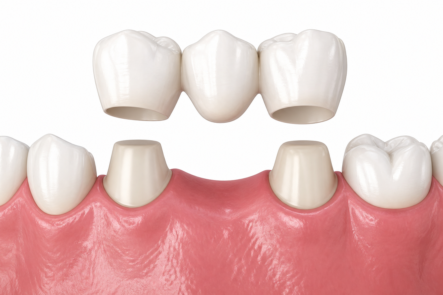 Dental Bridges procedure illustration at Doctor Dental in Tujunga