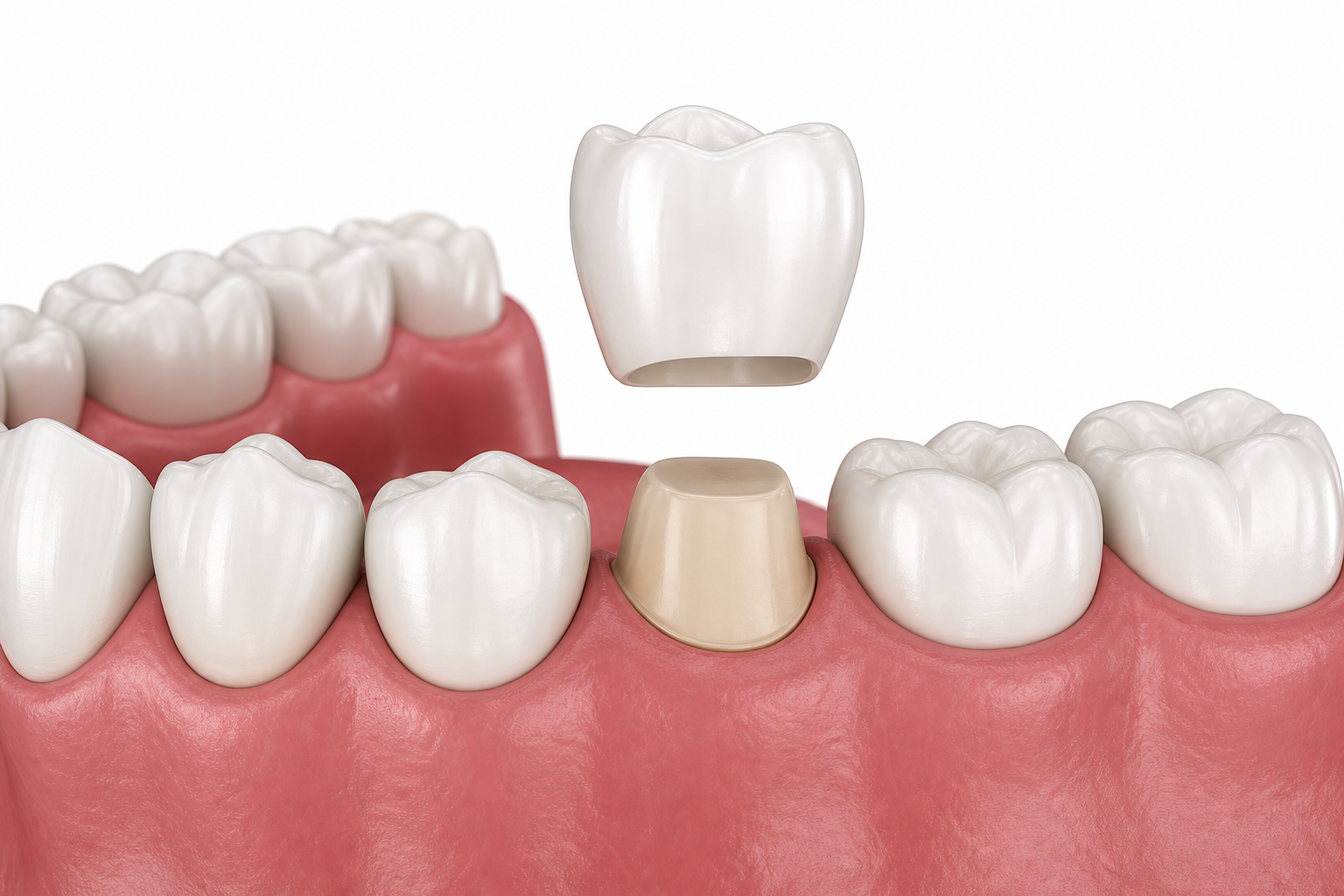 Dental Crowns procedure illustration at Doctor Dental in Tujunga